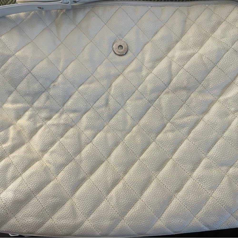 Chanel off-white French Riviera Hobo. Caviar leather. - Picture 12 of 13